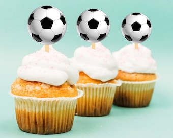 Soccer cupcake toppers printable soccer toppers birthday toppers football cupcake toppers ball topper soccer birthday stickers football 221