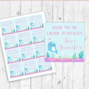Narwhal Favor Tags Printable Narwhal Birthday Favor Tags Under | Etsy