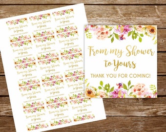 From my shower to yours favor tags printable tags soap tags bridal shower tags baby shower tags bath favors body wash tags bath bomb 237