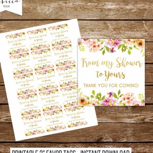 From my shower to yours favor tags printable tags soap tags bridal shower tags baby shower tags bath favors body wash tags bath bomb 237