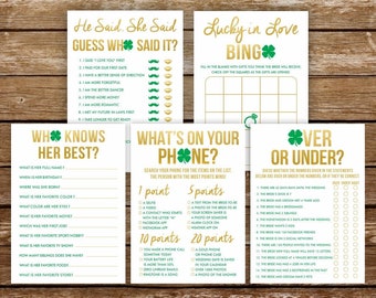 Lucky in love bridal shower games printable games st patricks party games st patricks bachelorette party activities st patricks games 235