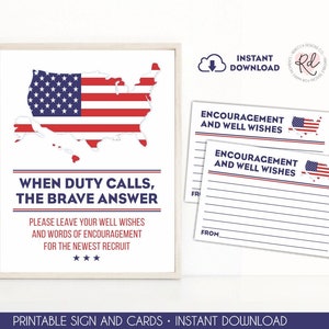 Military party sign printable navy deployment party sign army going away party decor encouragement and well wishes boot camp party sign 328