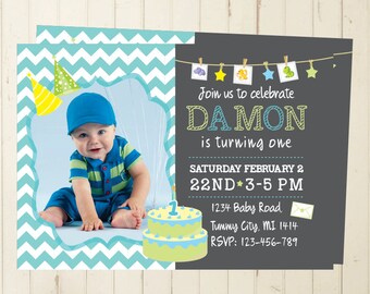 1St Birthday Boy Invitations Preemie 7