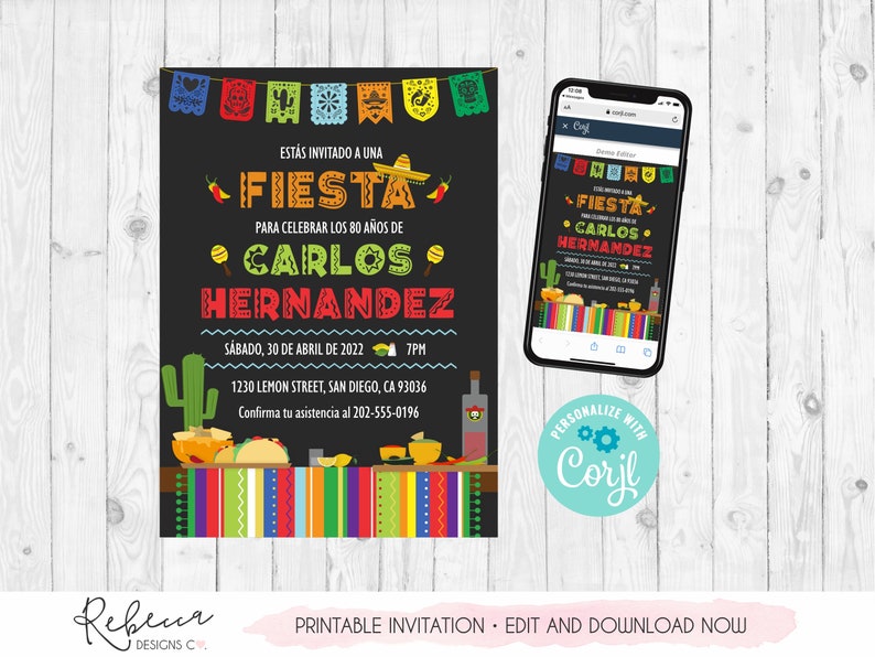 Invitacion cumpleaños fiesta birthday invitation mexican birthday 5 de mayo invitacion mexican party invitation fiesta cumpleaños español image 2