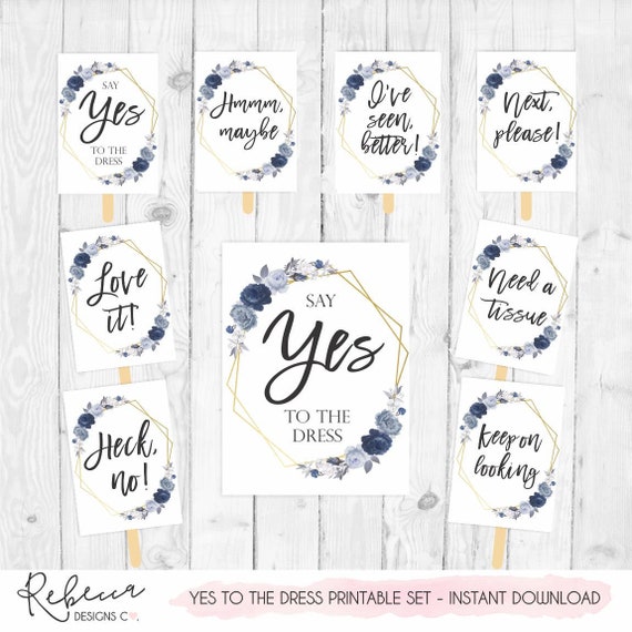 Say yes to the dress sign printable sign I said yes to the dress set wedding dress shopping bridal boutique sign bridal dress shopping 330 Il_570xn