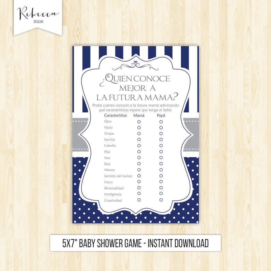 spanish baby shower game in spanish who knows mommy best