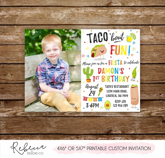 Taco party invitation mexican party invitation fiesta invitation taco ...