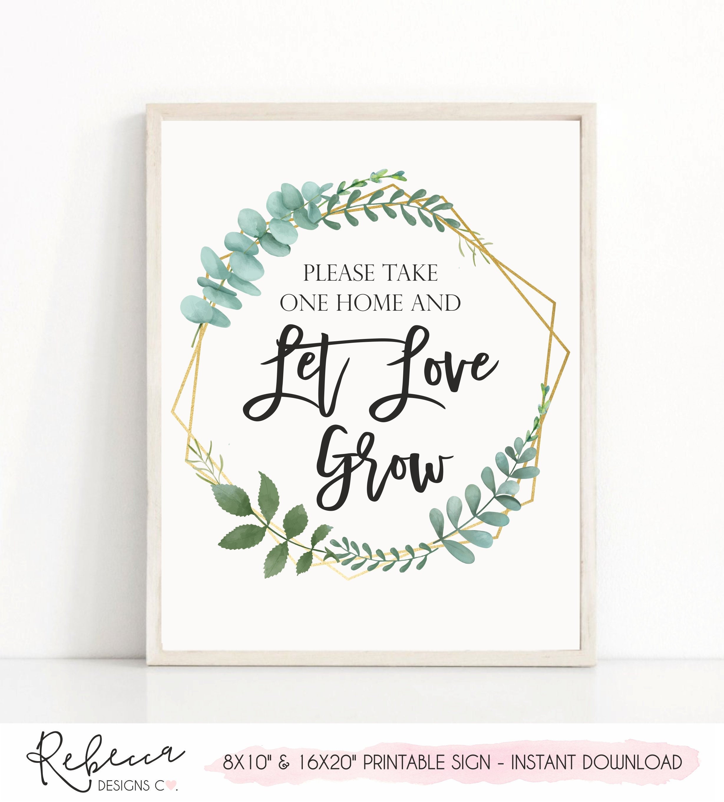 let love grow plant cactus succulent card Paper & Party Supplies Blank ...
