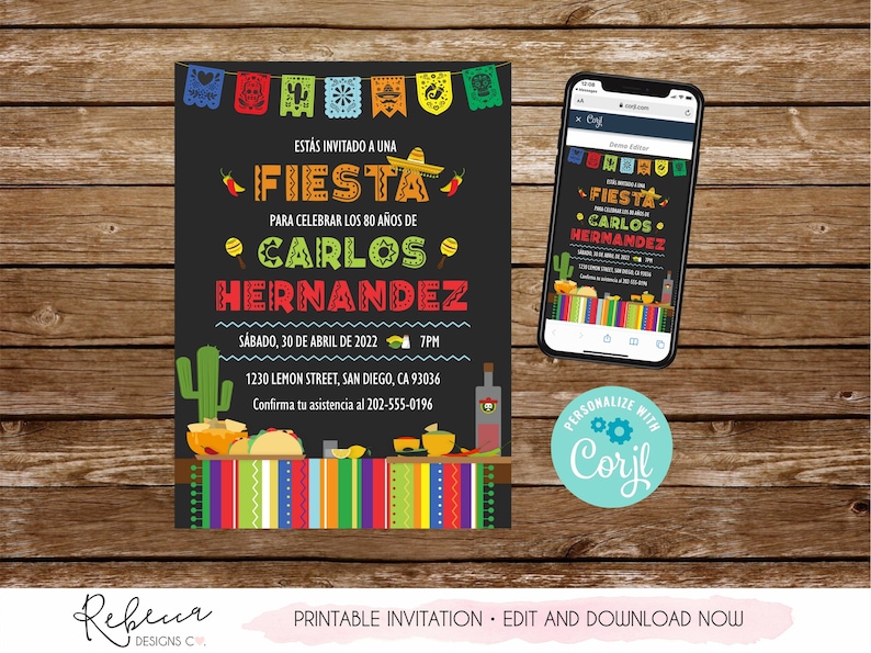 Invitacion cumpleaños fiesta birthday invitation mexican birthday 5 de mayo invitacion mexican party invitation fiesta cumpleaños español image 1