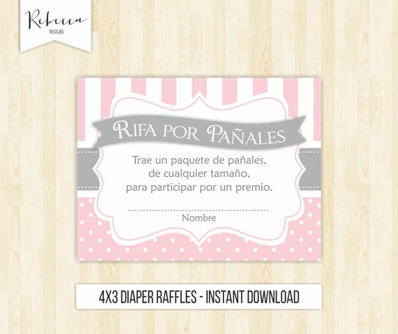 Diaper Raffle Tickets In Spanish Rifas Para Panales Baby Shower In Diaper Raffle Tickets In Spanish Rifas Para Panales Baby Shower In