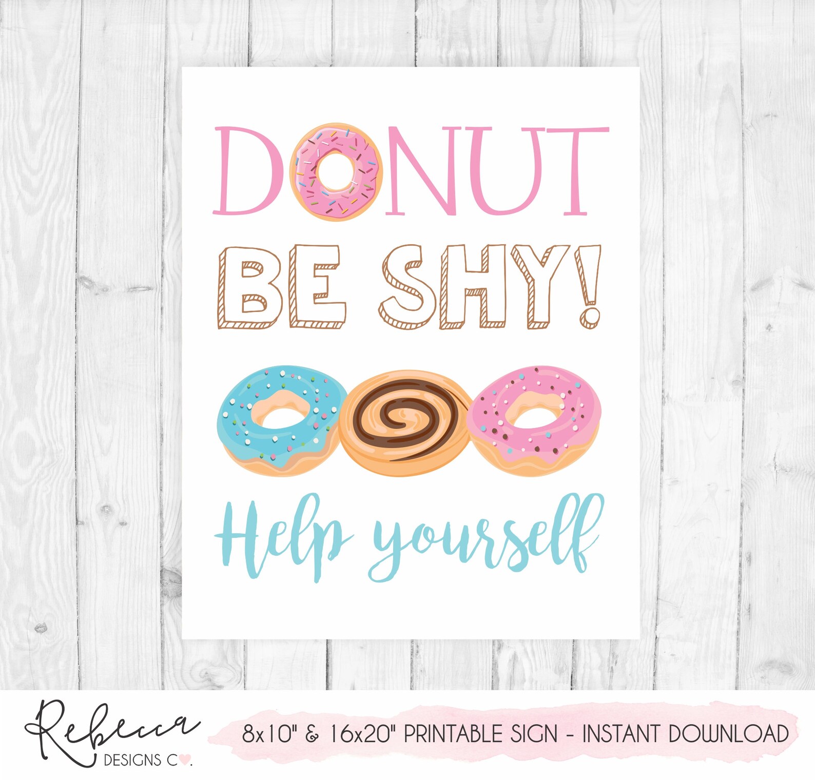 Donuts signs donut bundle printable donut party signs donut | Etsy