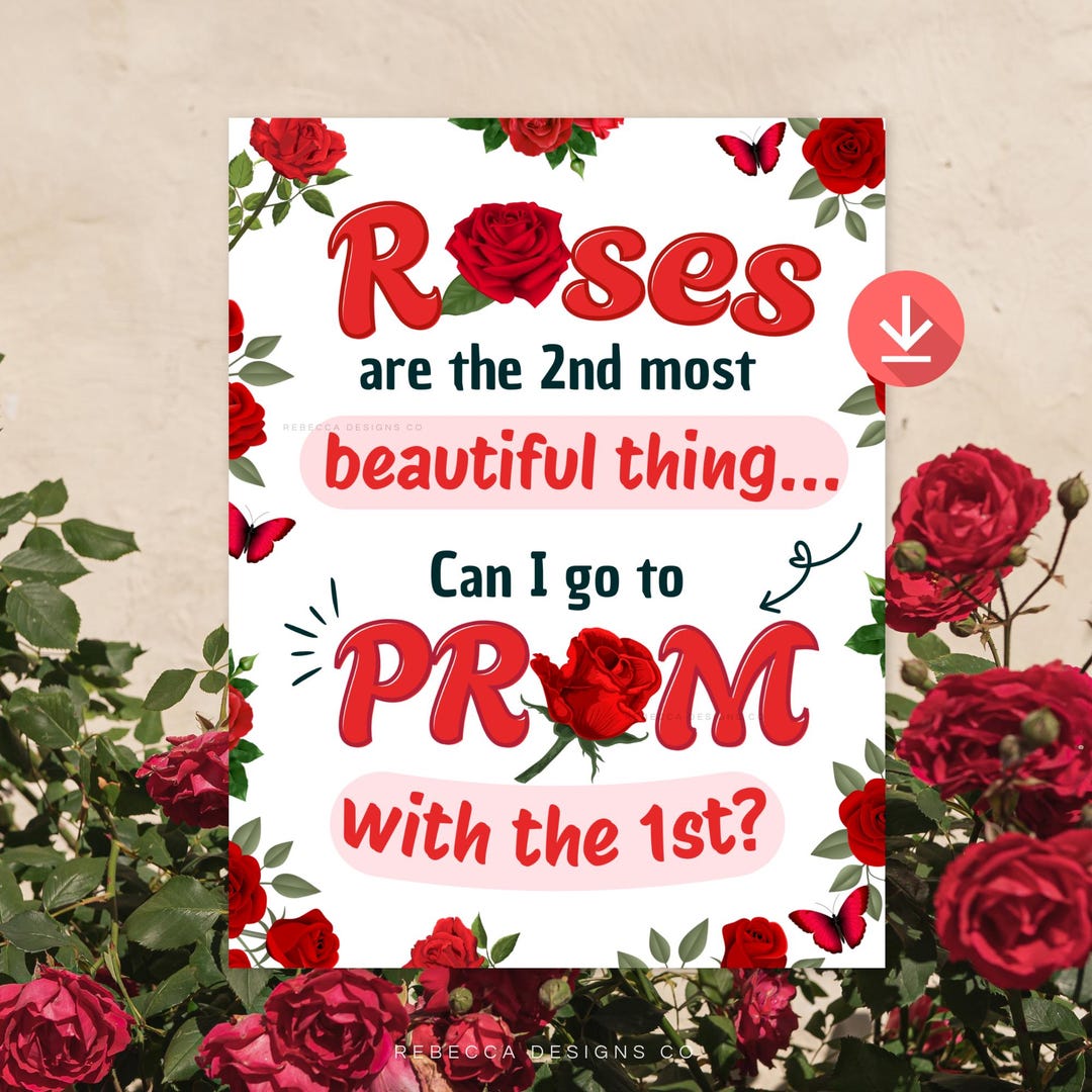 Roses Prom Proposal Sign Idea Flowers Proposal Promposal Flower Bouquet ...
