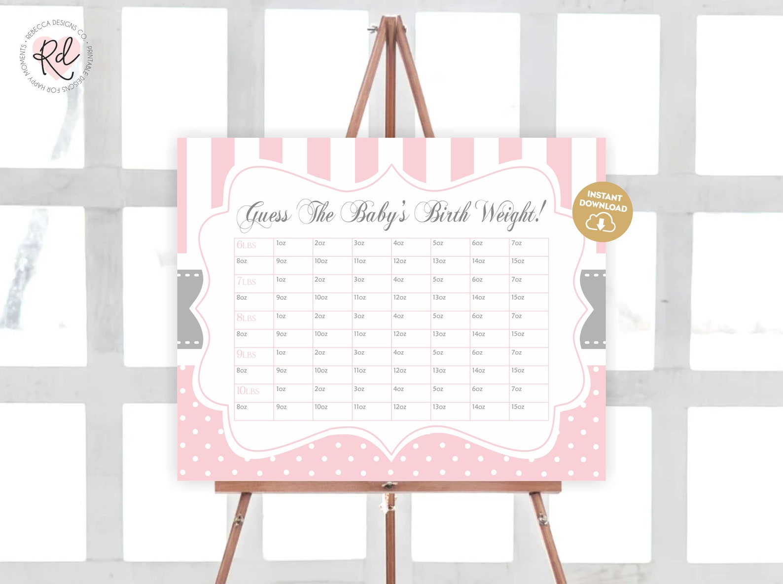 Guess the Baby's Weight Baby Shower Game Guessing Game - Etsy