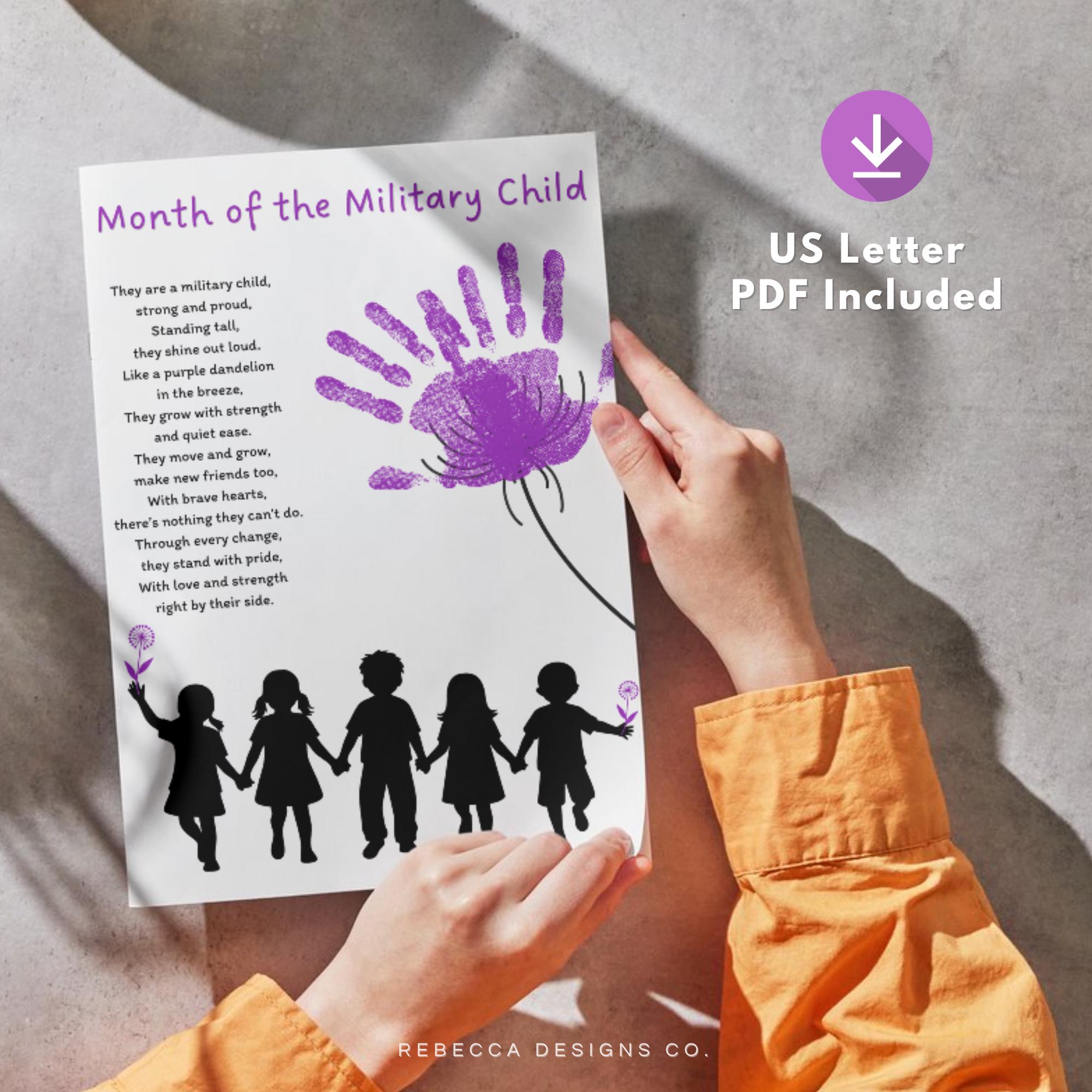 Month of the Military Child Activity Dandelion Handprint Craft ...
