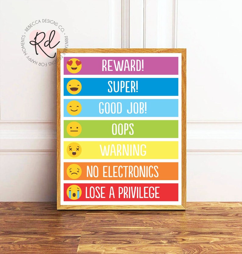 Reward Chart Printable Behavior Chart Kids Behaviour Chart - Etsy
