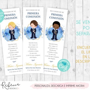 Invitacion de comunion niño azul editable primera comunion invitacion first communion boy in spanish comunion en español digital file 349 image 6