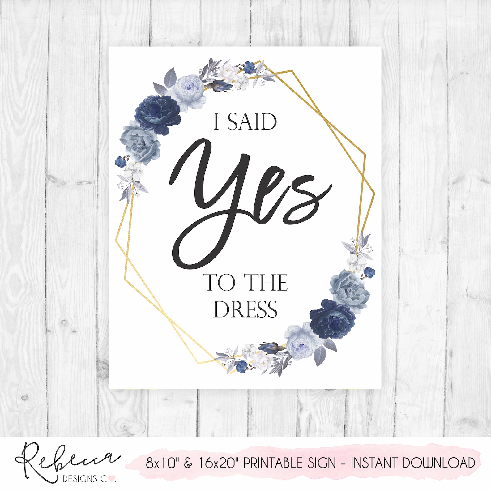 Yes to the Dress Signs Printable Set Say Yes to the Dress Etsy