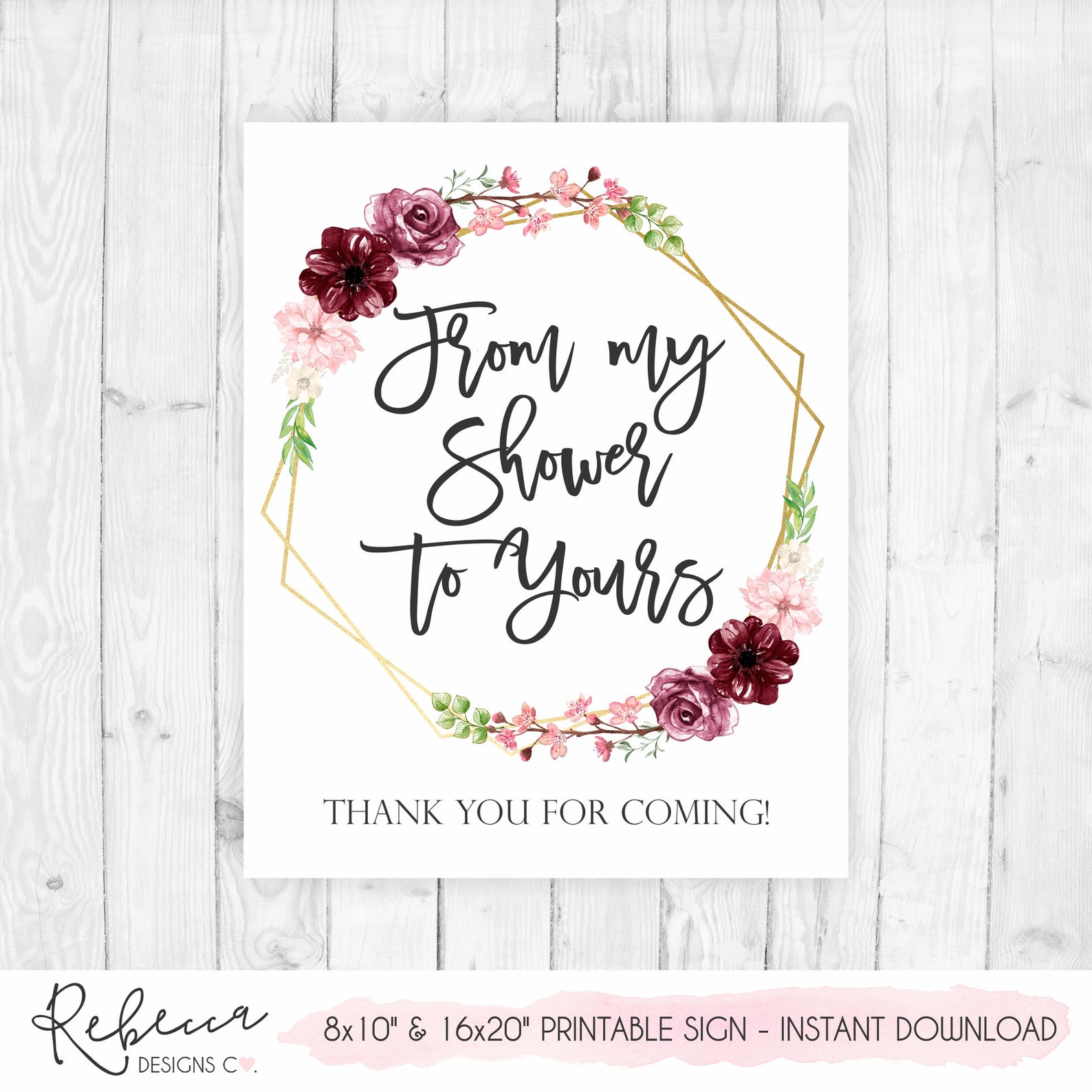 From My Shower to Yours Sign Printable Bath Bomb Favors Sign - Etsy