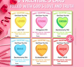 Christian Valentine Cards Printable Church Valentine Cards Bible Verse Valentine Card Sunday School Valentine for Kids Catholic Valentines