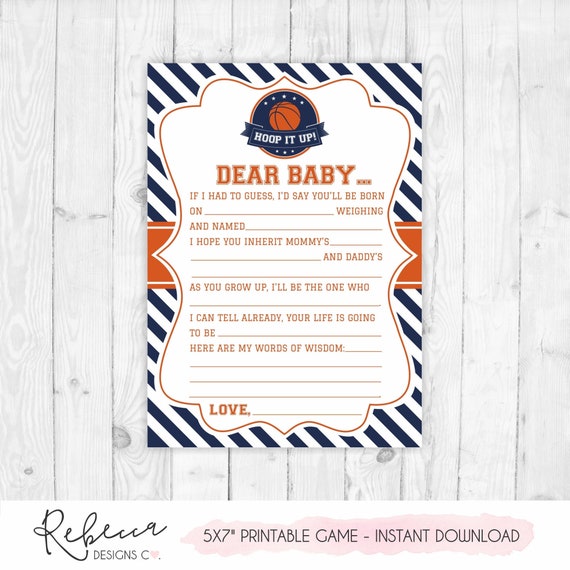 Basketball Baby Shower Game Madlib Game Letter To Baby Game Sports Baby basketball-baby-shower-game-madlib-game-letter-to-baby-game-sports-baby