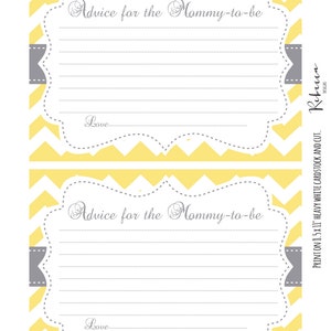 Advice for the Mommy to Be Printable Baby Shower Advice Baby | Etsy