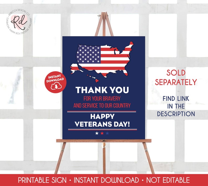 Military Party Bundle Encouragement Set Printable USA Flag Military Decor Training Going Away Patriotic Party Deployment Farewell Party 328 image 7