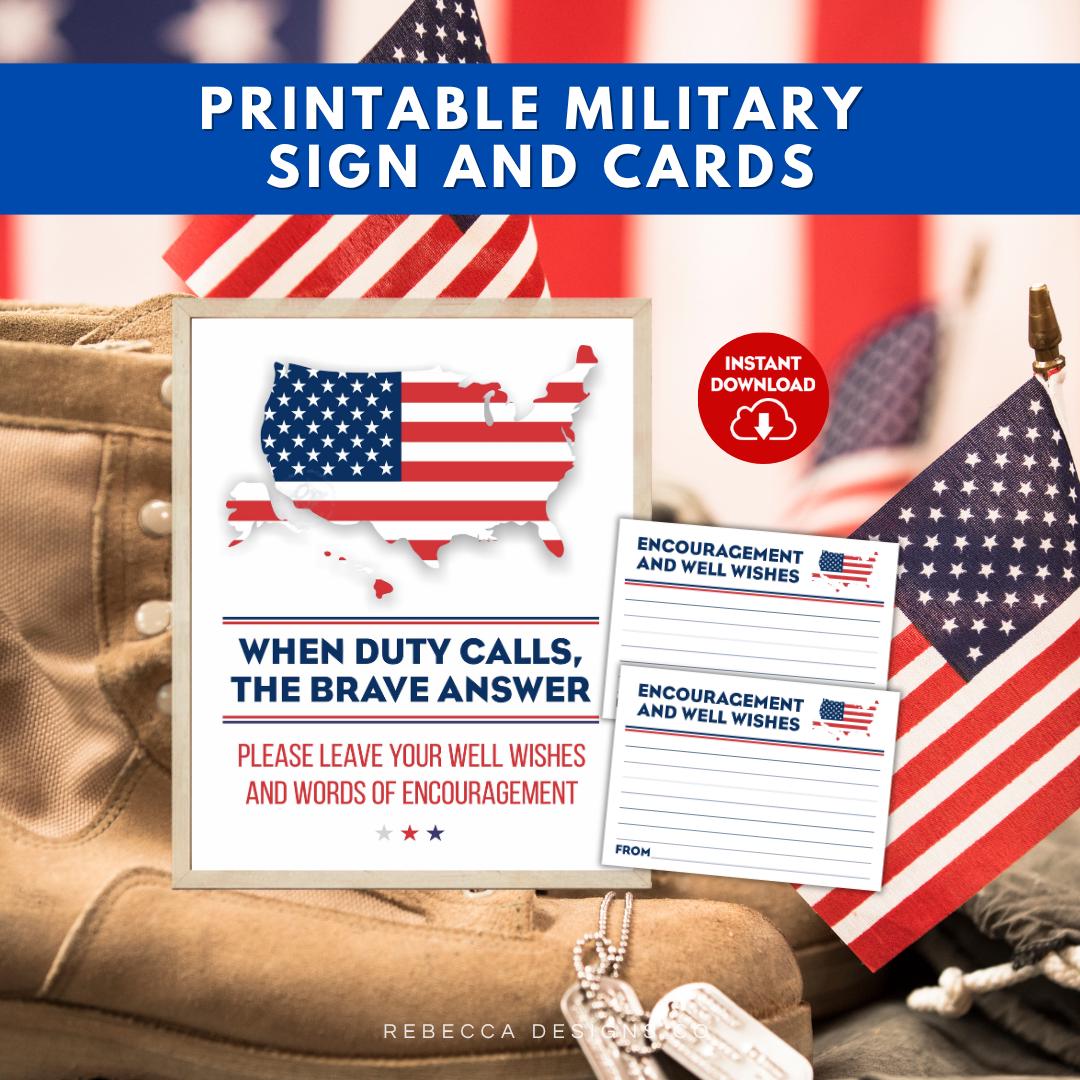 Goodbye Sign Army Military Party Sign Printable Deployment Party Sign Army Going Away ...