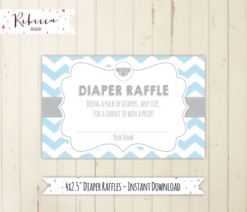 Diaper Raffle Boy Baby Shower Card Printable Grey Diaper Etsy Diaper Raffle Boy Baby Shower Card Printable Grey Diaper Etsy