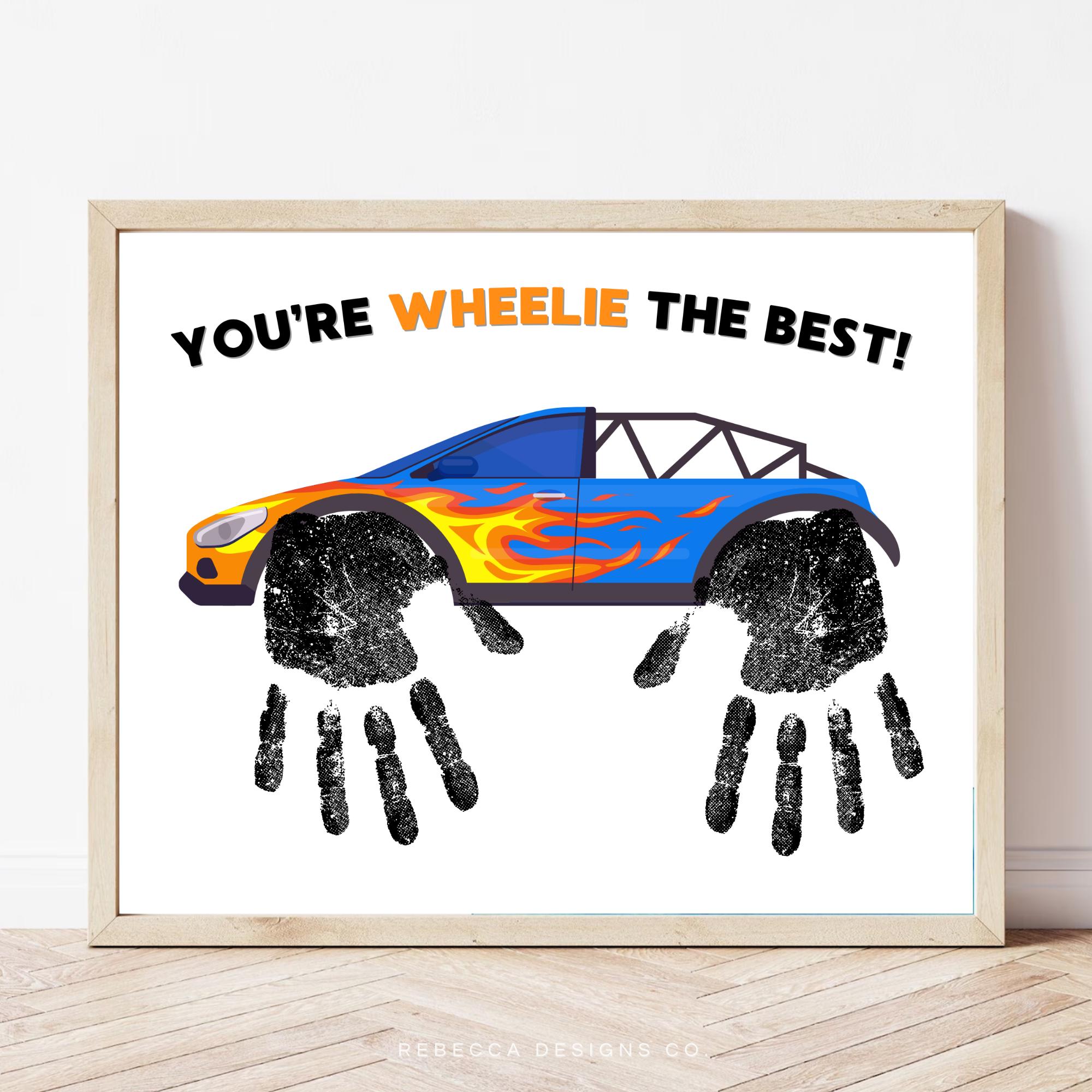 Truck Handprint Craft Printable Wheelie The Best Handprint for Dad…