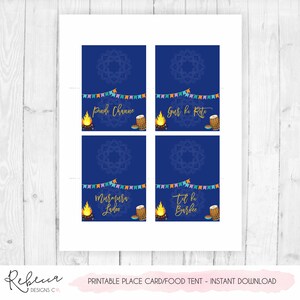 Lohri food tents printable lohri place cards Lohri favor tags editable punjabi celebration Lohri decor First Lohri favor tag lohri party 300 image 3