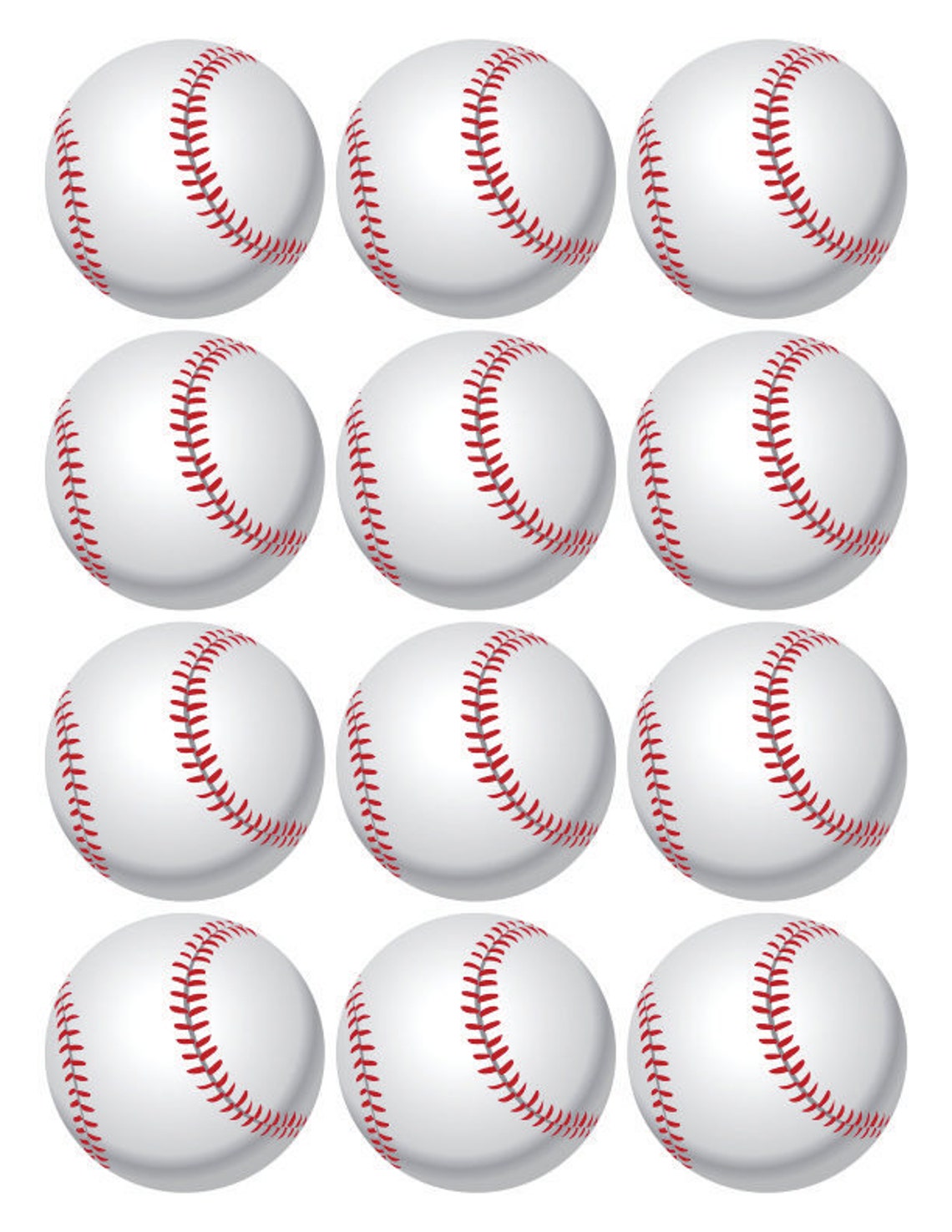 Baseball cupcake toppers baseball toppers printable birthday - Etsy México
