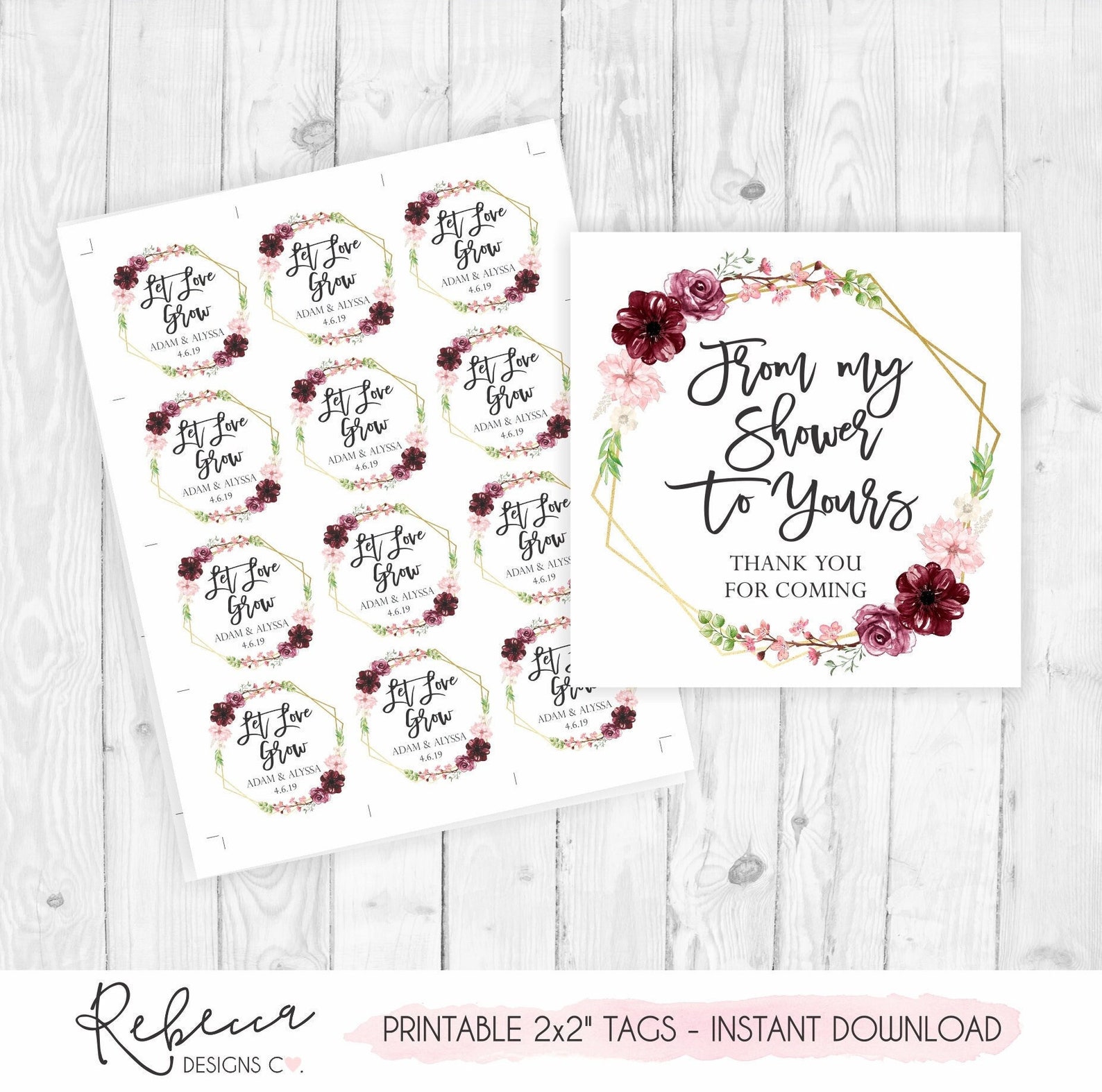 From My Shower to Yours Tags Printable Favor Tags Soap Tags - Etsy