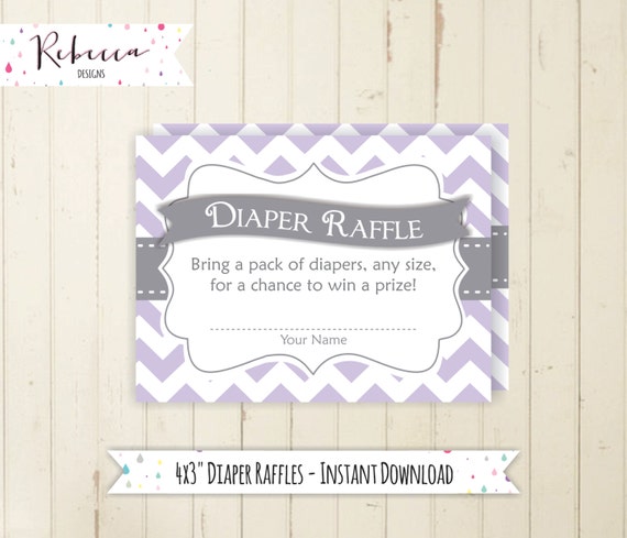 lavender baby shower diaper raffle tickets baby shower printable diaper bash diaper tickets diaper insert lavender grey instant download 154 Il_570xn