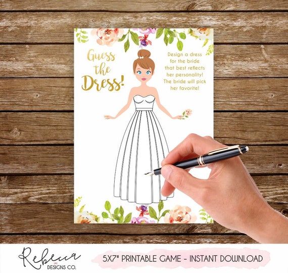 Guess the Dress Game Printable Draw the ...