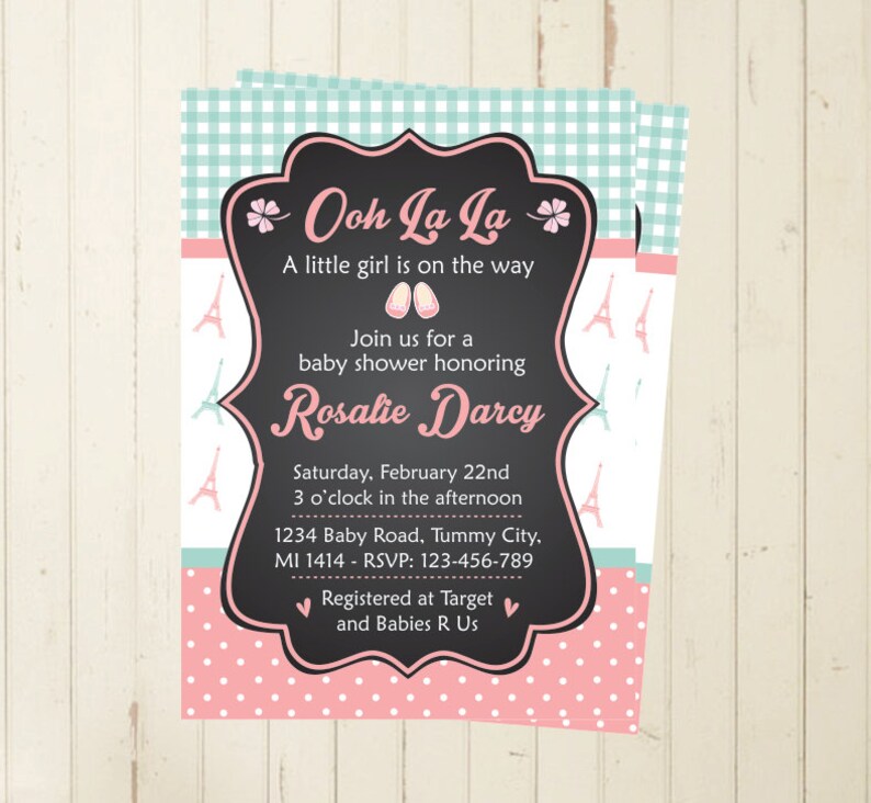 Paris Baby Shower Brunch Invite Oh La La Invitation Paris Etsy Paris Baby Shower Brunch Invite Oh La La Invitation Paris Etsy