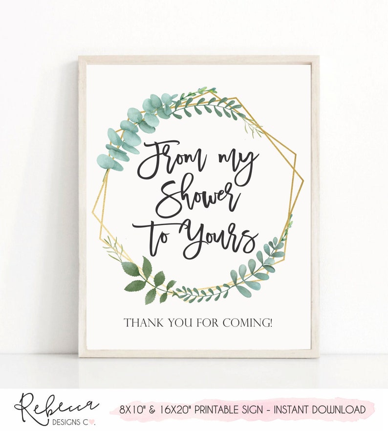 From My Shower to Yours Sign Printable Bath Bomb Favors Sign - Etsy