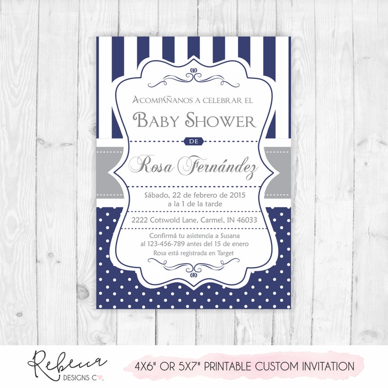 Invitacion De Baby Shower Espanol