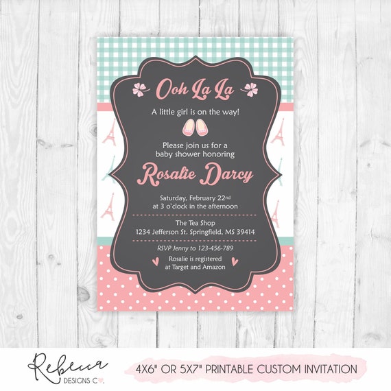 Paris baby shower invitation france invitation french baby shower baby shower parisian baby shower paris party decor paris girl party 137 Il_570xn