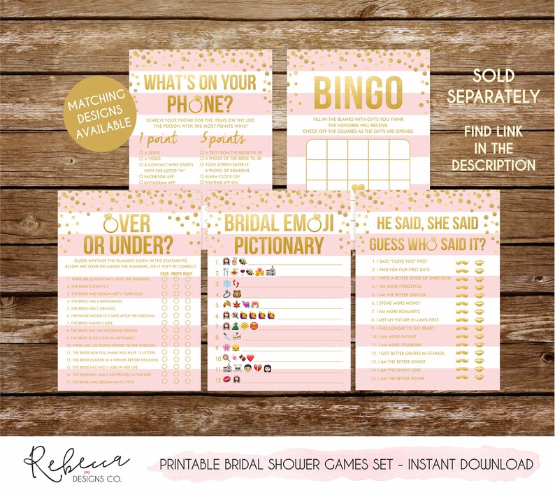 Fun Bridal Shower Game Who Knows Her Best Birthday Game Etsy