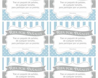 PRINTED Rifa De Pañales Spanish Diaper Raffle Sign Baby -  Finland