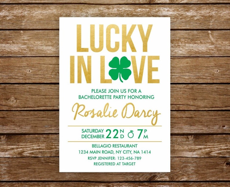 St Patricks bachelorette party invitation lucky in love bachelorette editable irish bachelorette mobile invitation st patricks invite 235 image 2