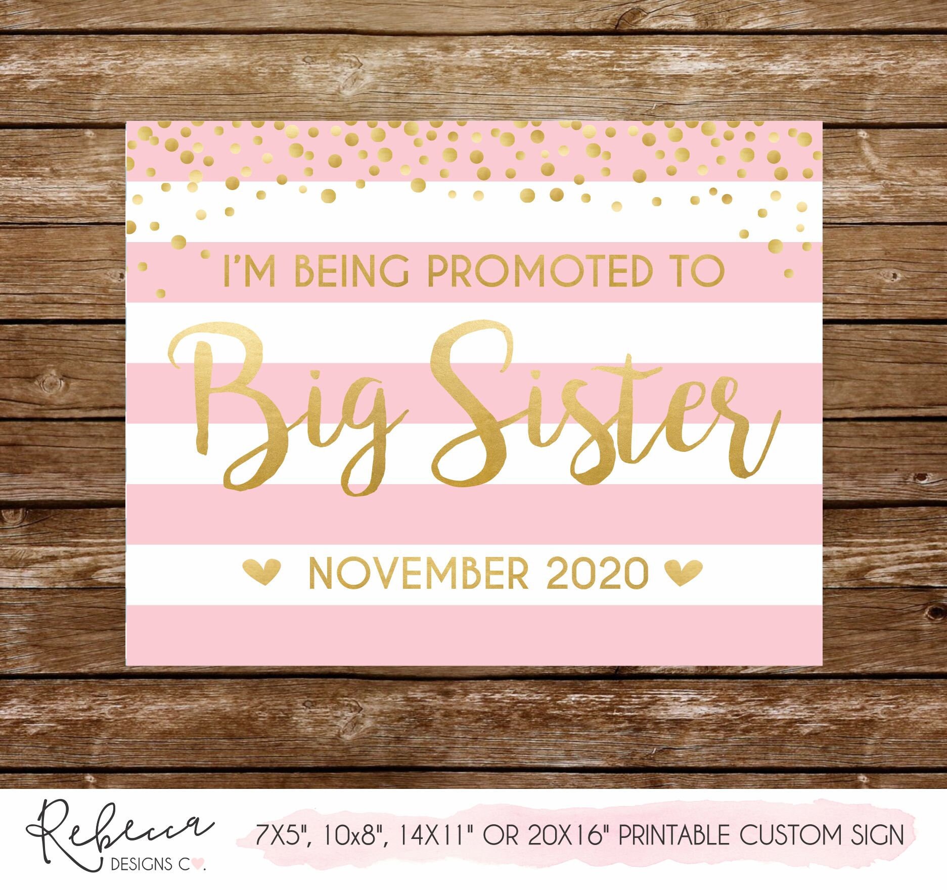 Big Sister Sign Pregnancy Announcement Promoted to Big Sister | Etsy Big Sister Sign Pregnancy Announcement Promoted to Big Sister | Etsy