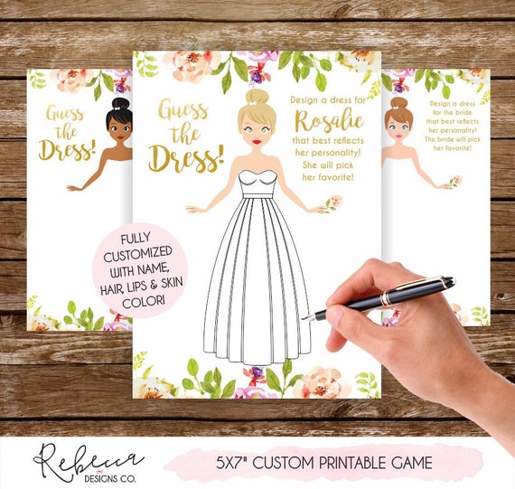 Guess the Dress Game Printable Draw the ...