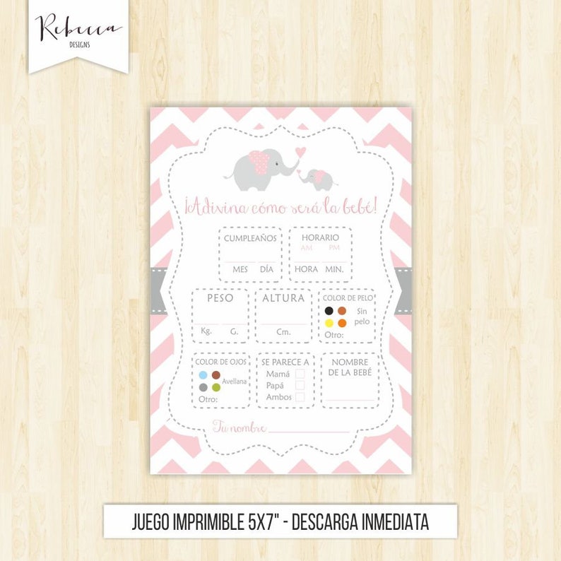 baby shower spanish game in spanish guessing game in