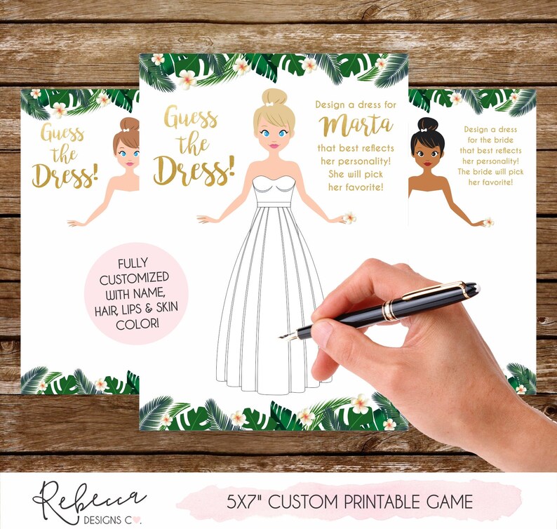 Guess the Dress Game Printable Draw the Dress Say Yes to the Etsy