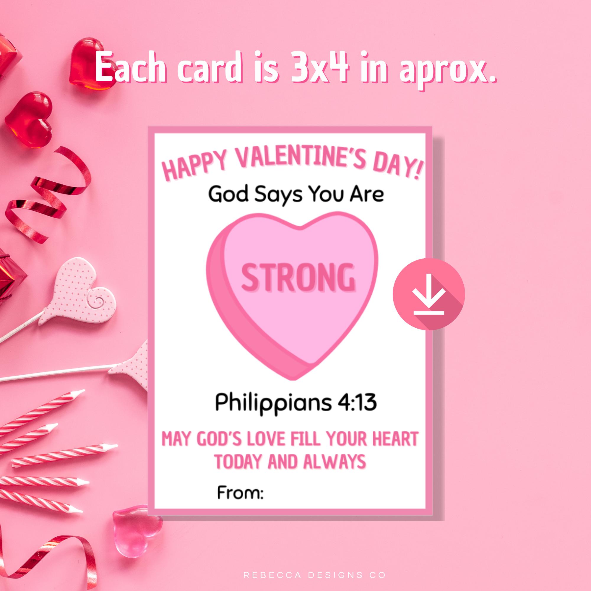 Christian Valentine Cards Printable Church Valentine Cards Bible Verse ...
