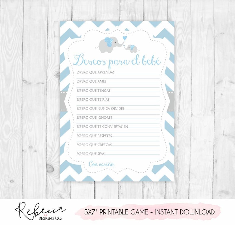 Wishes For Baby In Spanish Elefante Nino Deseos Para La Bebe Etsy Wishes For Baby In Spanish Elefante Nino Deseos Para La Bebe Etsy