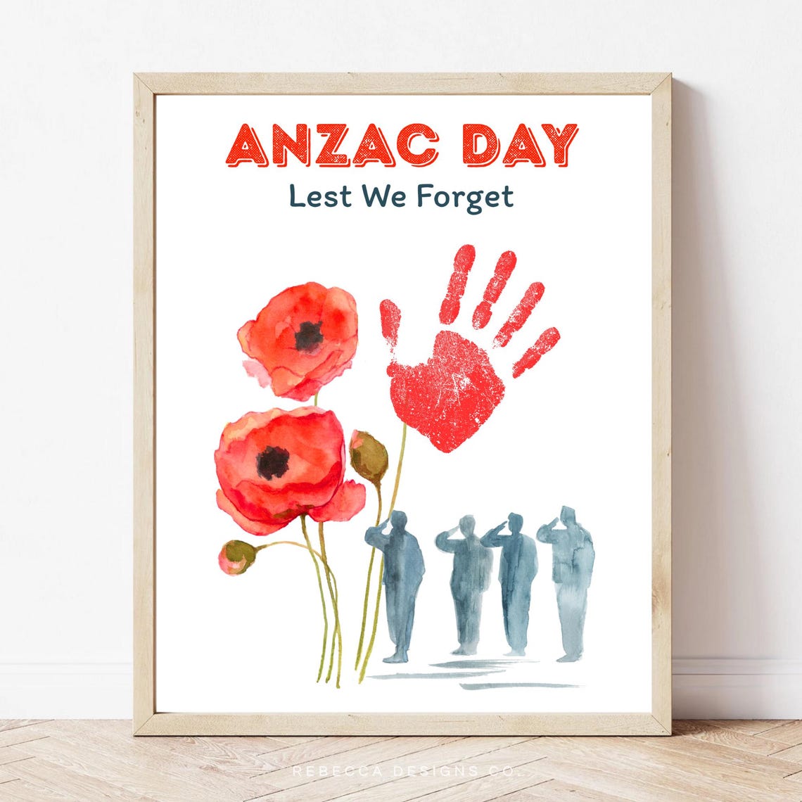 Anzac Day Remembrance Day Craft Remembrance Handprint Poppy Activity ...
