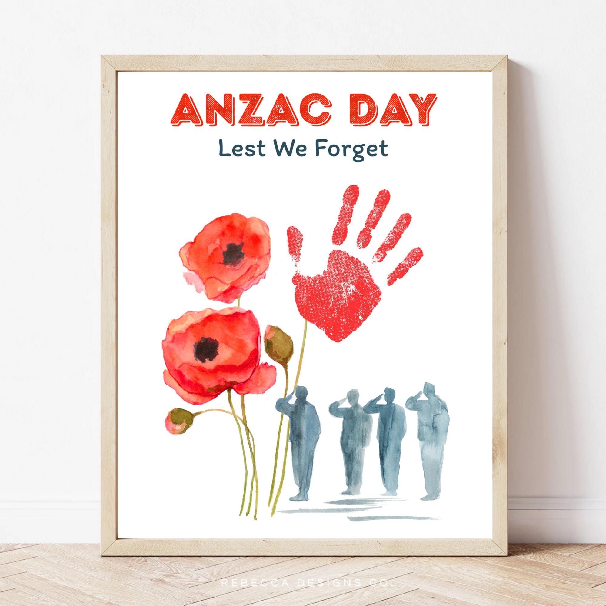 Anzac Day Remembrance Day Craft Remembrance Handprint Poppy Activity ...