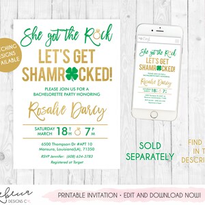 St Patricks bachelorette party invitation lucky in love bachelorette editable irish bachelorette mobile invitation st patricks invite 235 image 8